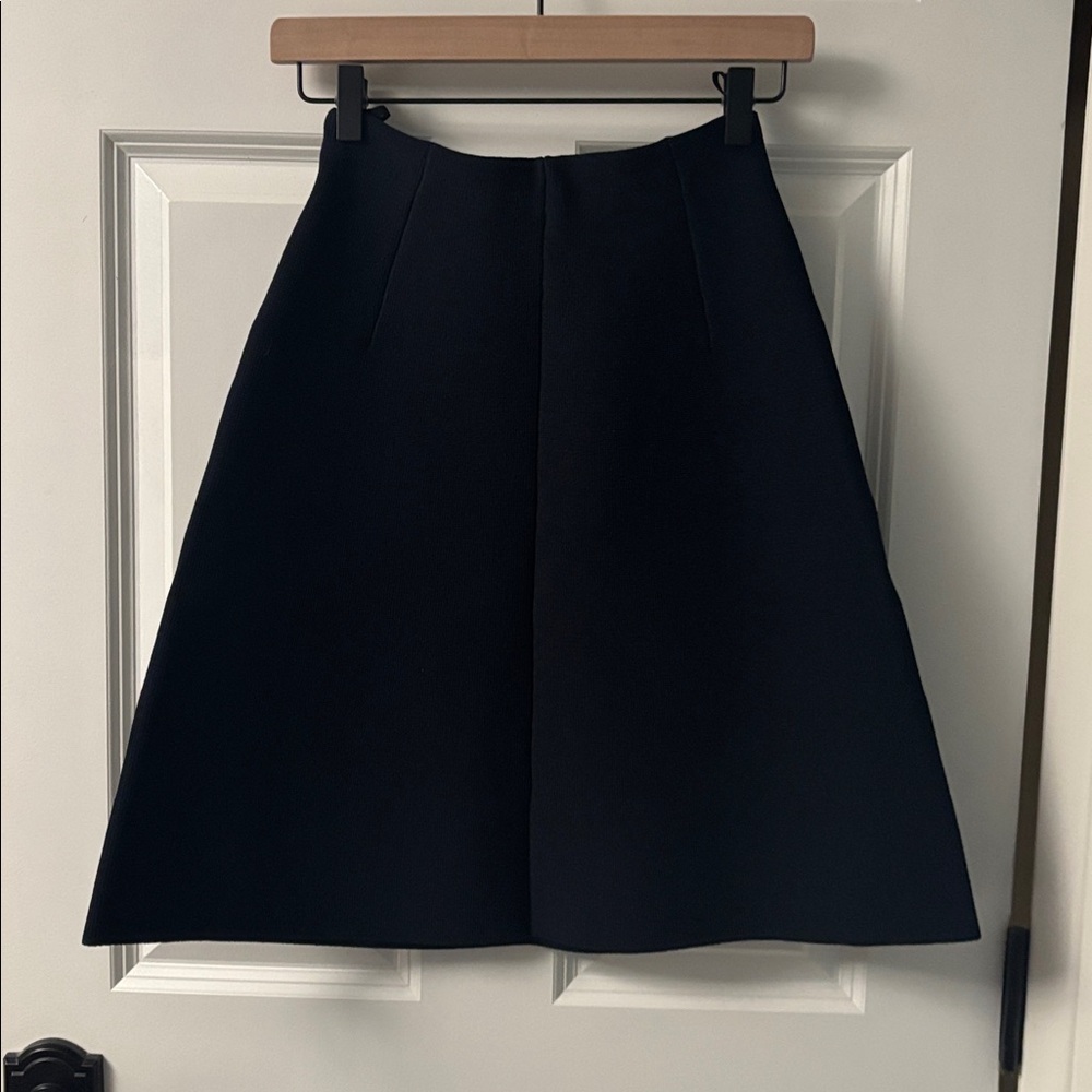 NWT [$400] Scanlan Theodore Classic Navy A-Line Skirt. size Small - Picture 7 of 9